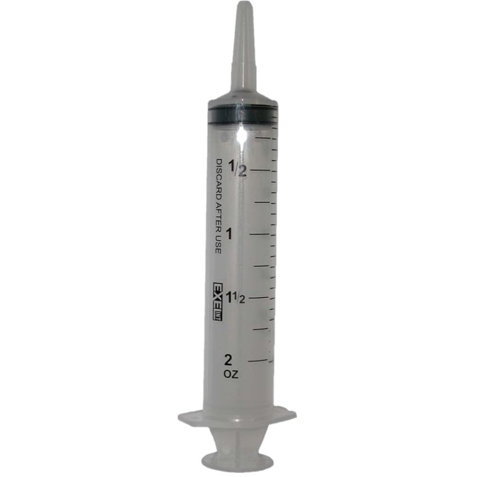 Syringe 50-60 ml Catheter Eccentric Tip Pyrogen  .. .  .  